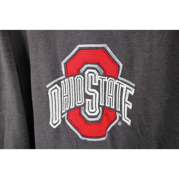Vintage Y2K Mens Medium Faded Spell Out Ohio State University Hoodie Sweatshirt - Picture 4 of 13